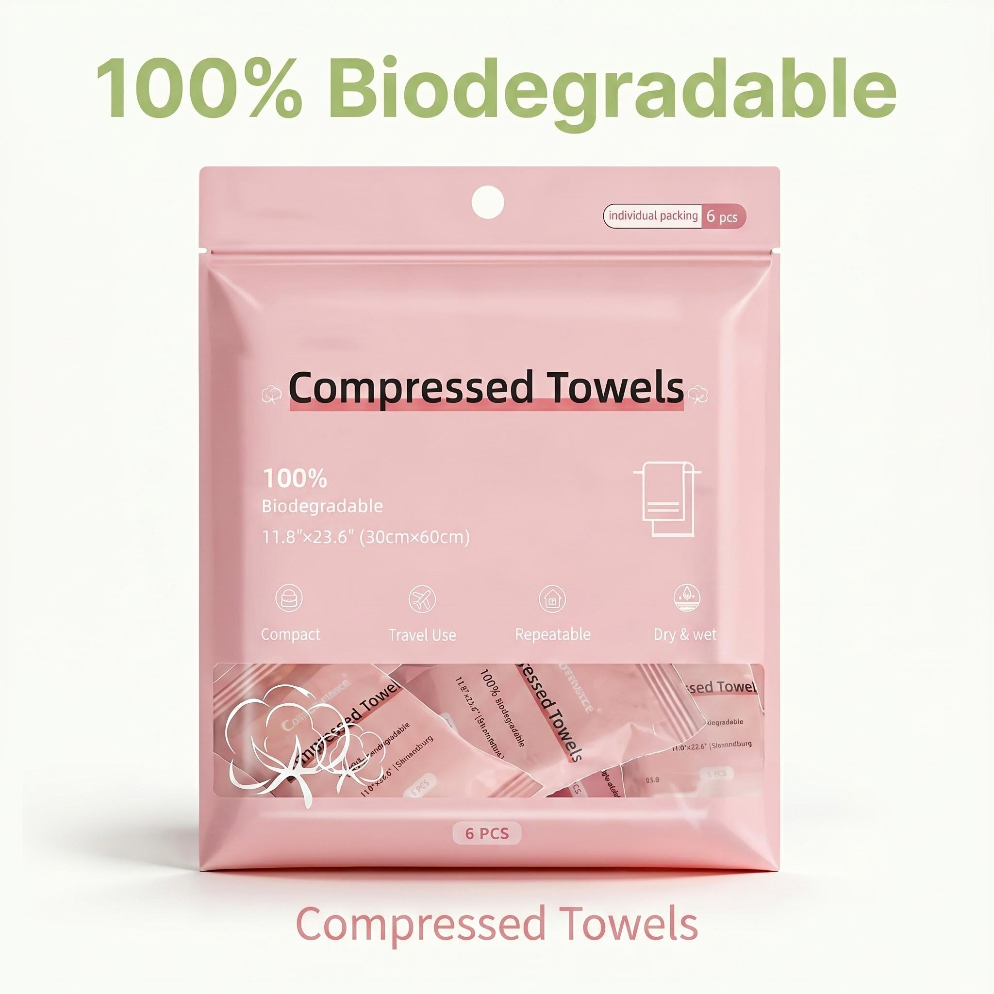 6 PCS Compressed Towels