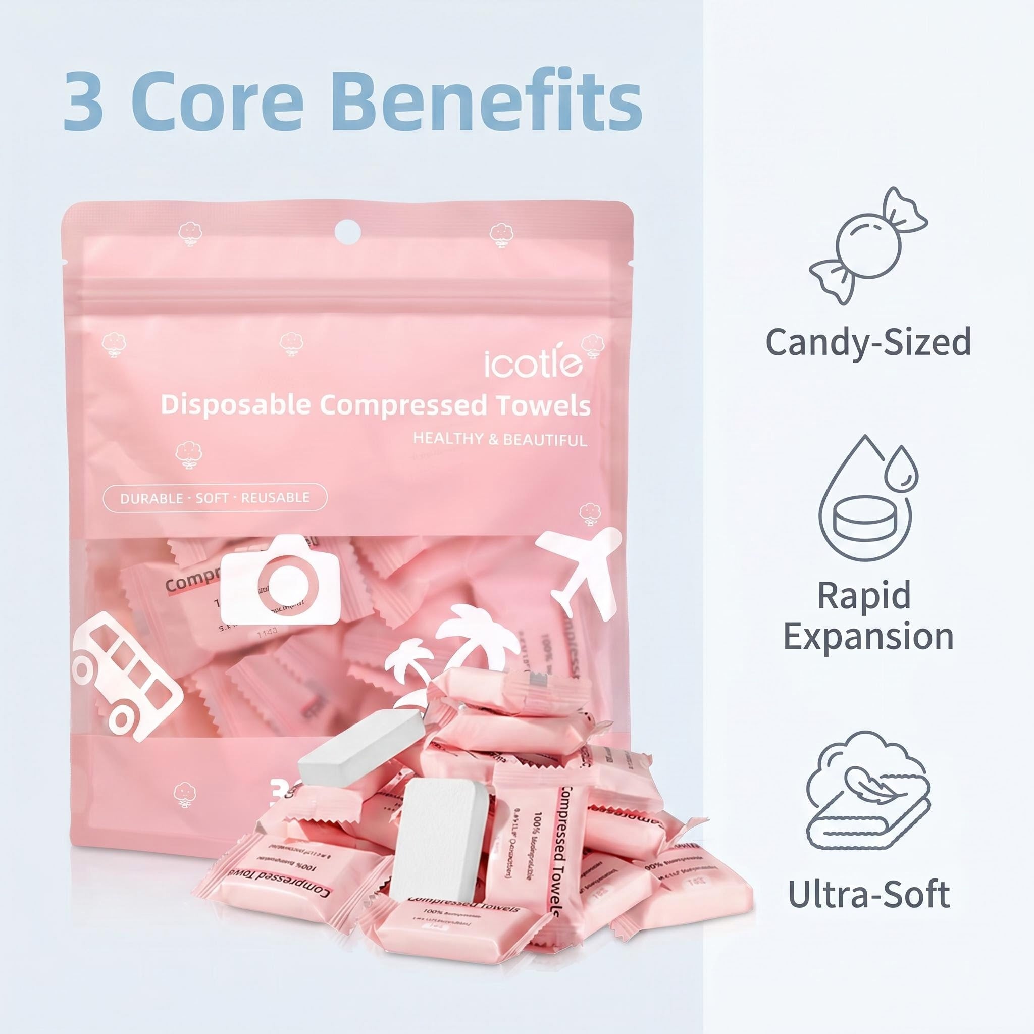 Compressed Travel Towels