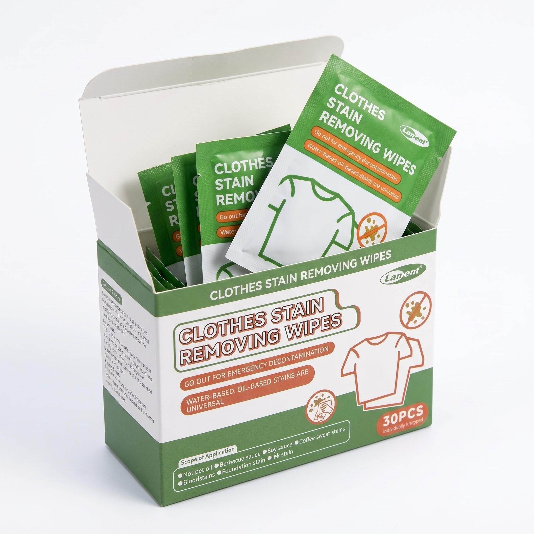 Portable Clothes Stain Remover Wipes