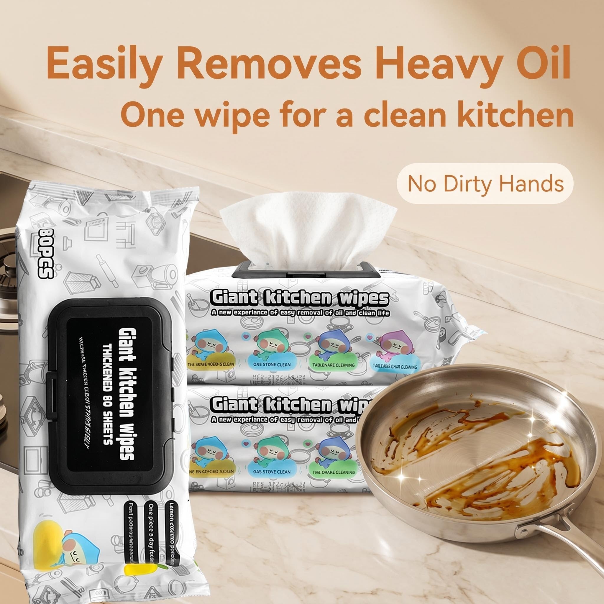 Kitchen Cleaning Wet Wipes