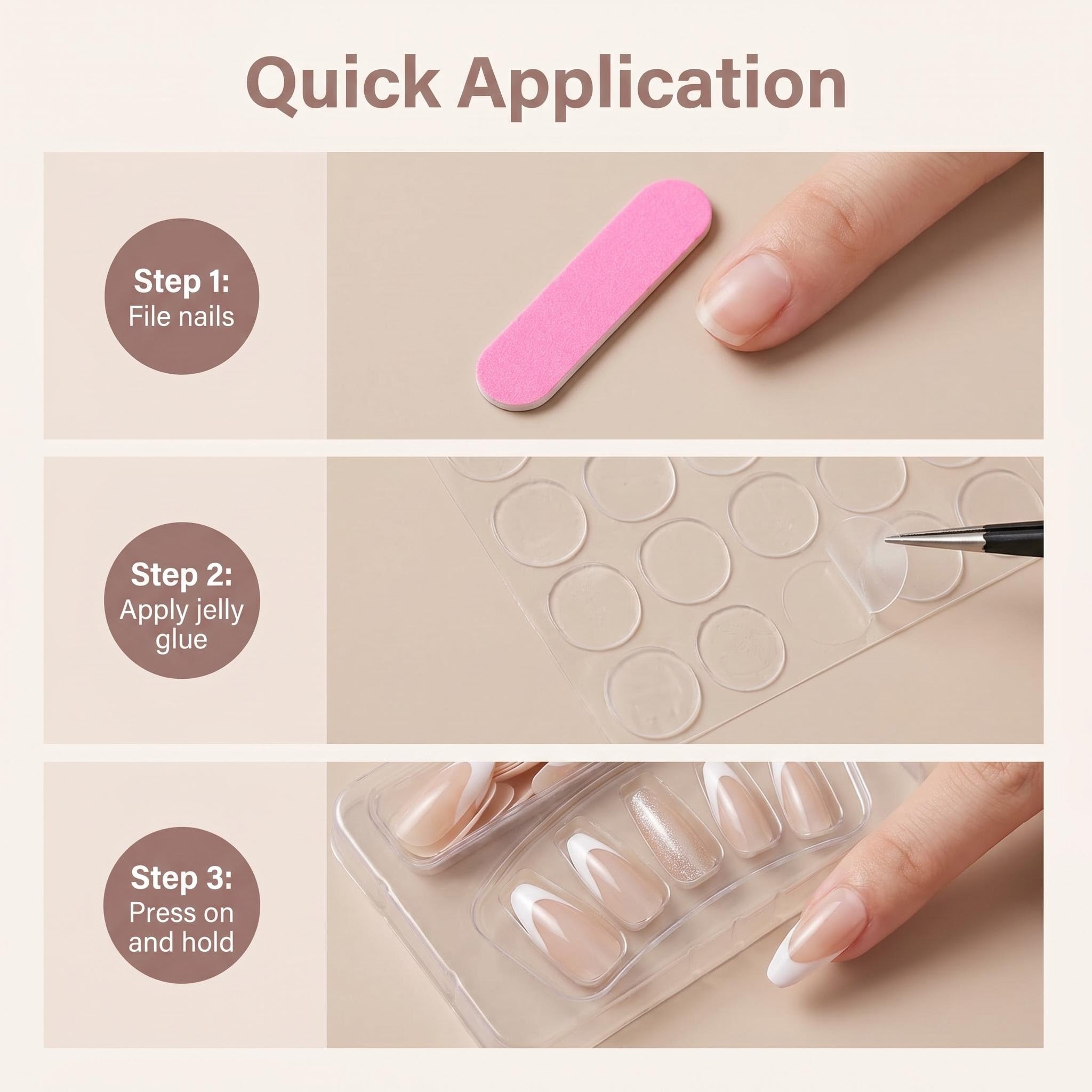 1733 24Pcs Nude French Long Almond