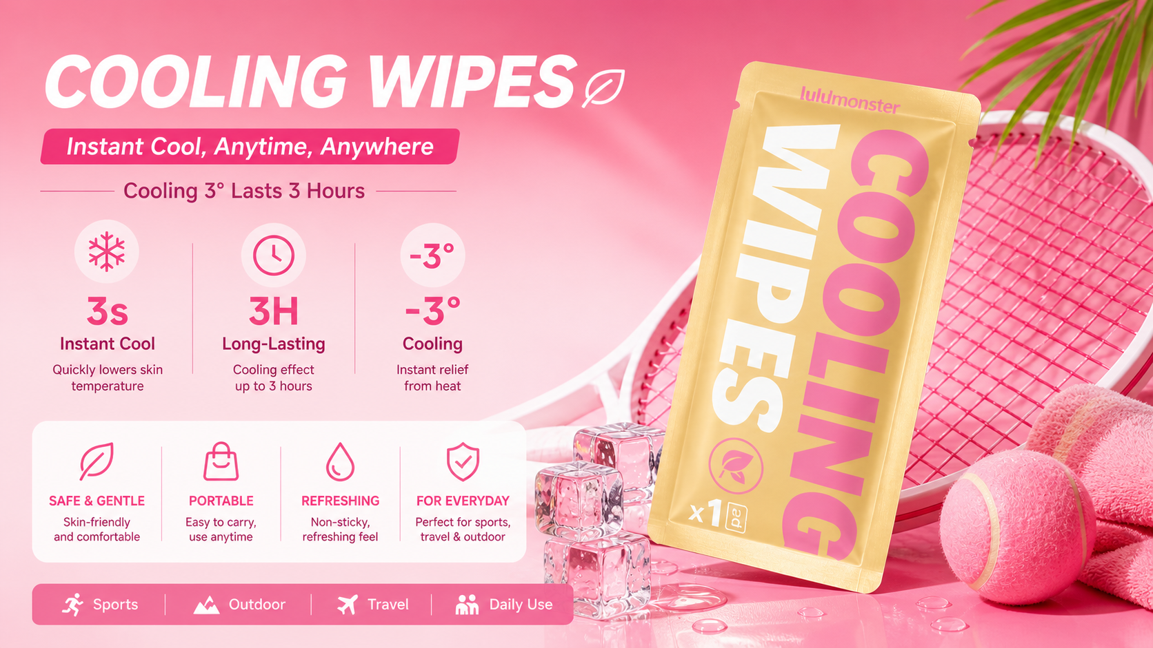 Beat the Heat with lulumonster Cooling Wipes: Your New Summer Essential