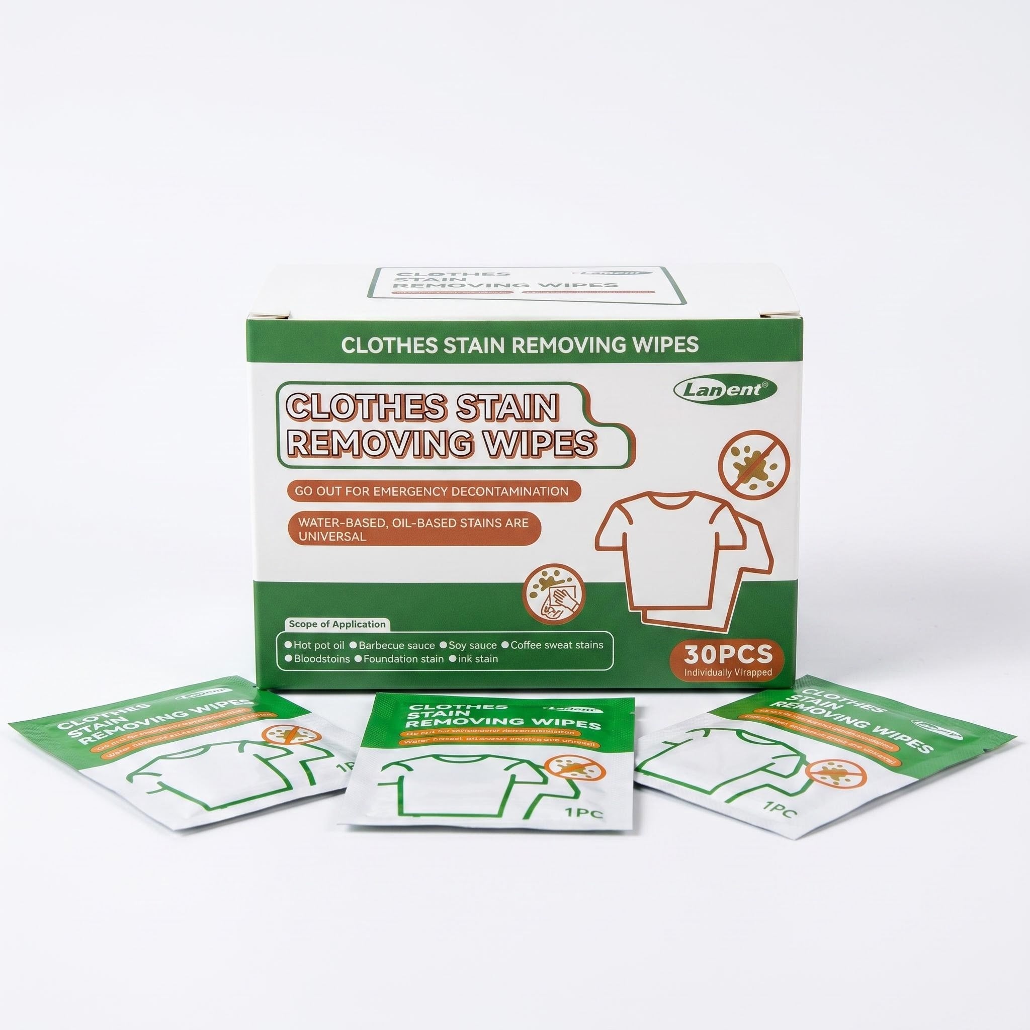 Portable Clothes Stain Remover Wipes