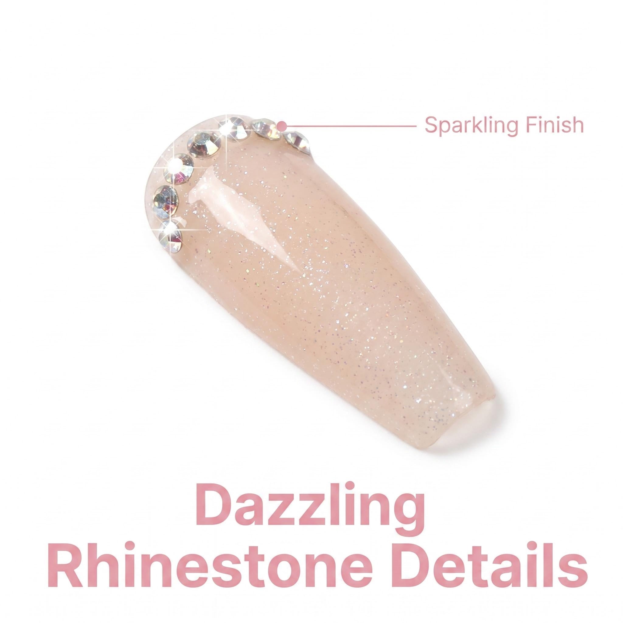 1317 Nude Rhinestone Long