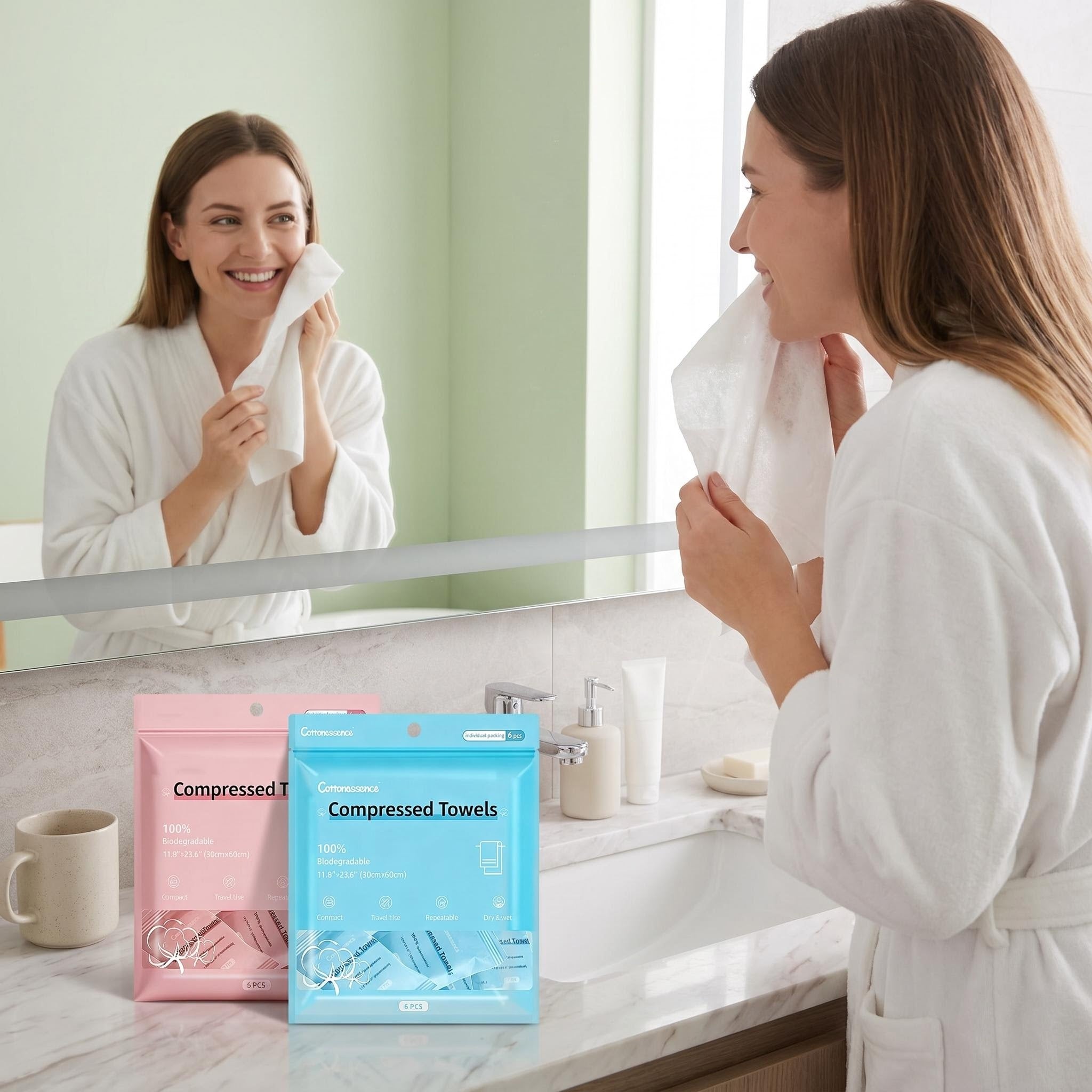 6 PCS Compressed Towels