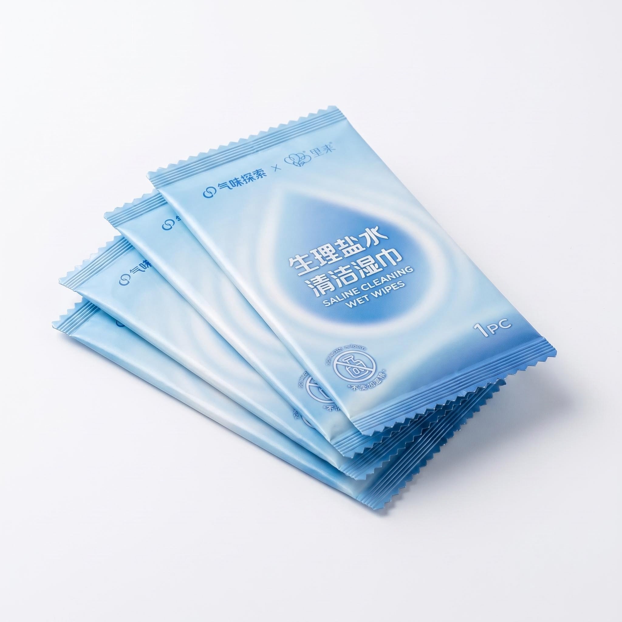 Individually Wrapped Physiological Saline Cleansing Wet Wipes