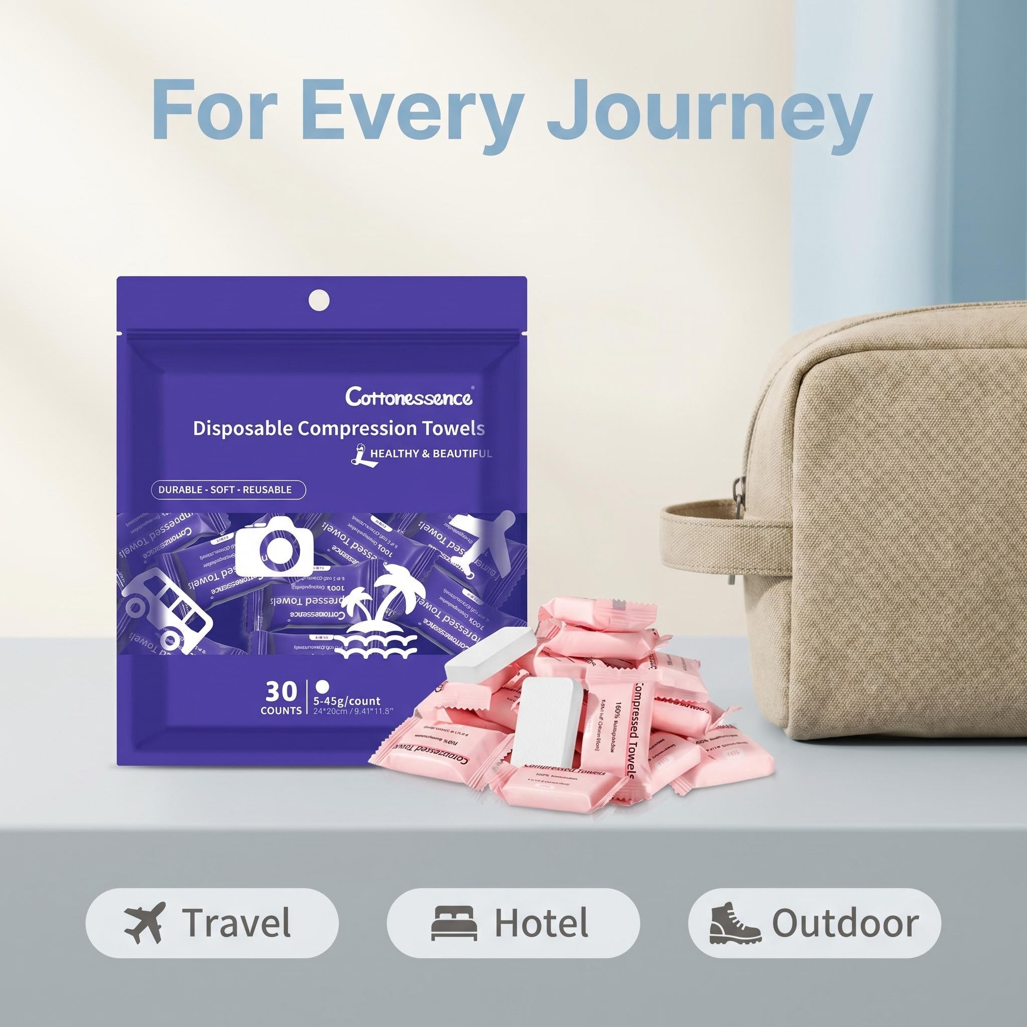 Compressed Travel Towels