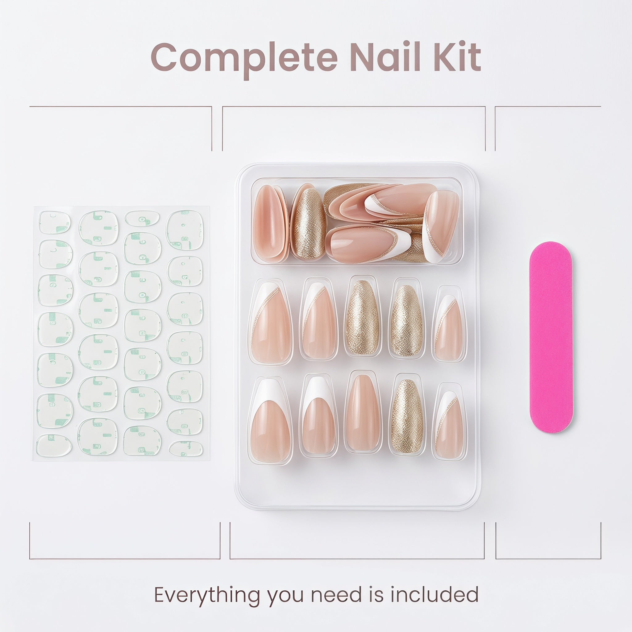 94 Long Press On Nails Set